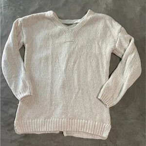 NWOT Cupcake Size 8Y Girl Beige Sweater Back Strappy Detail Long Sleeve‎ Soft